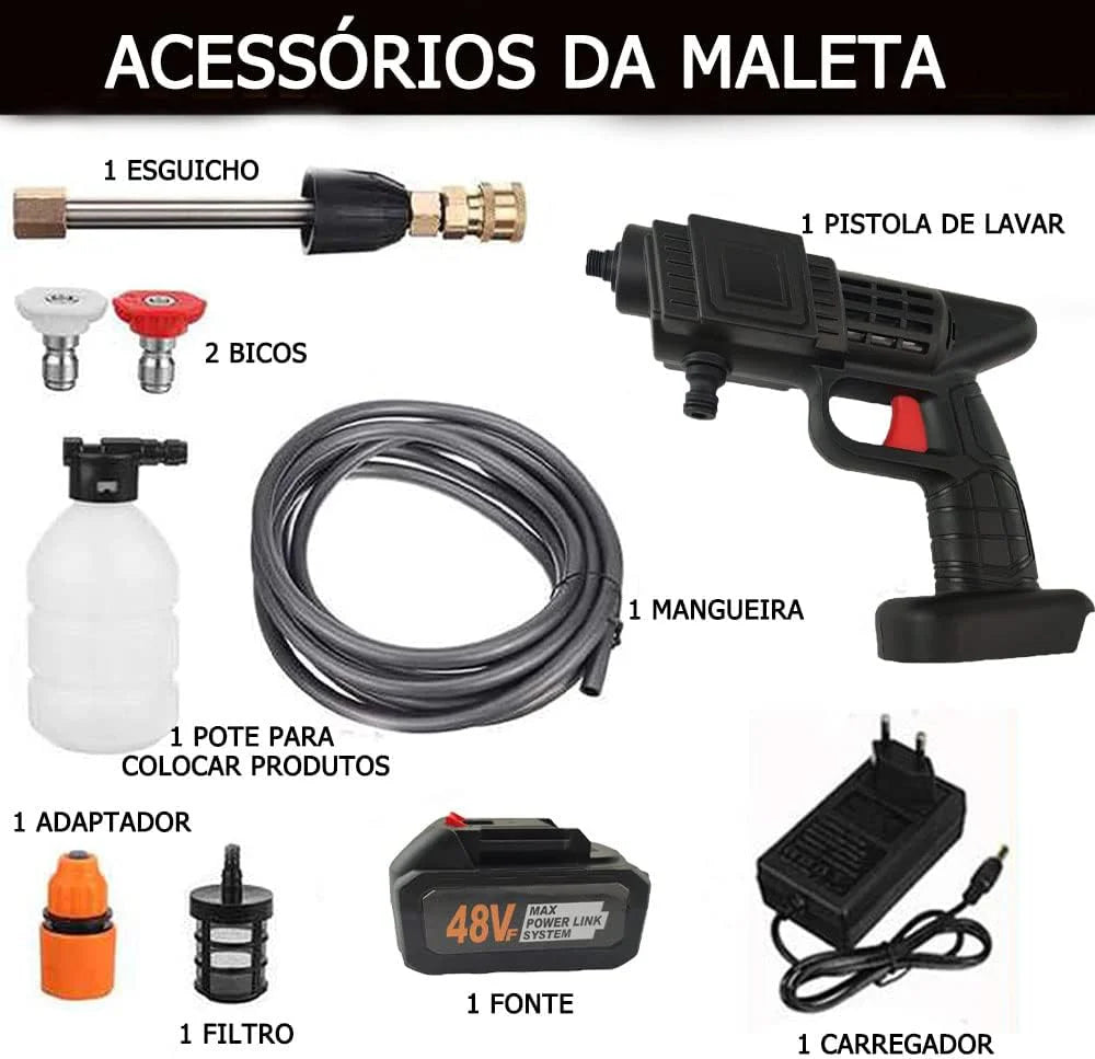 HidroJet Pro Max – Lavadora Portátil de Alta Presión 48V con Maleta + Envío GRATIS