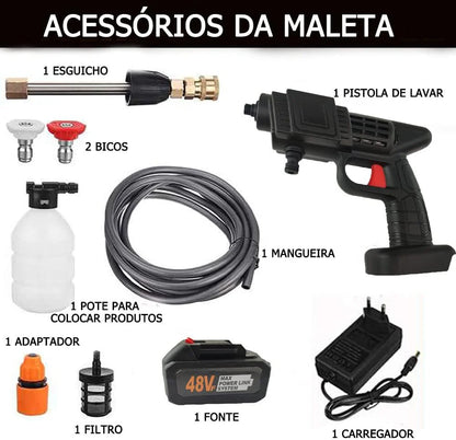 HidroJet Pro Max – Lavadora Portátil de Alta Presión 48V con Maleta + Envío GRATIS