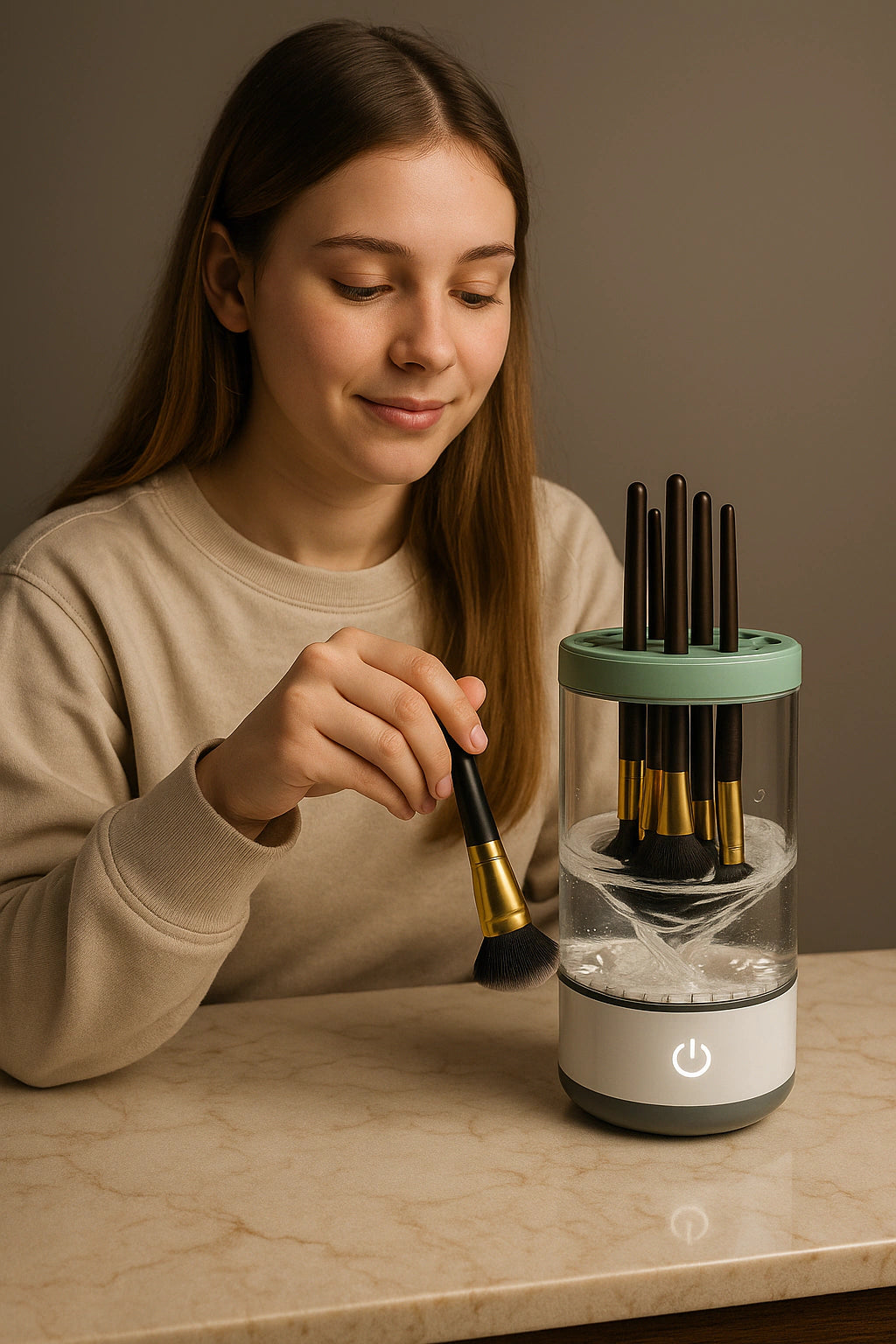 GlowBrush™ - Limpiador Eléctrico de Brochas de Maquillaje + ENVIO GRATIS