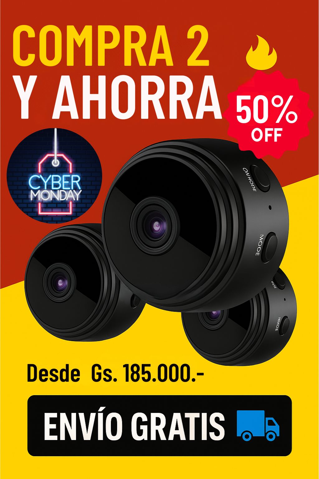 Mini Cámara de Seguridad 1080p – Vigila tu Hogar desde el Celular