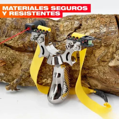 Resortera de precisión con láser