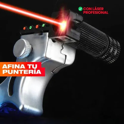 Resortera de precisión con láser
