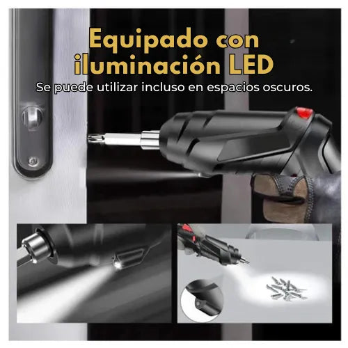 Destornillador Eléctrico Recargable Multiusos.